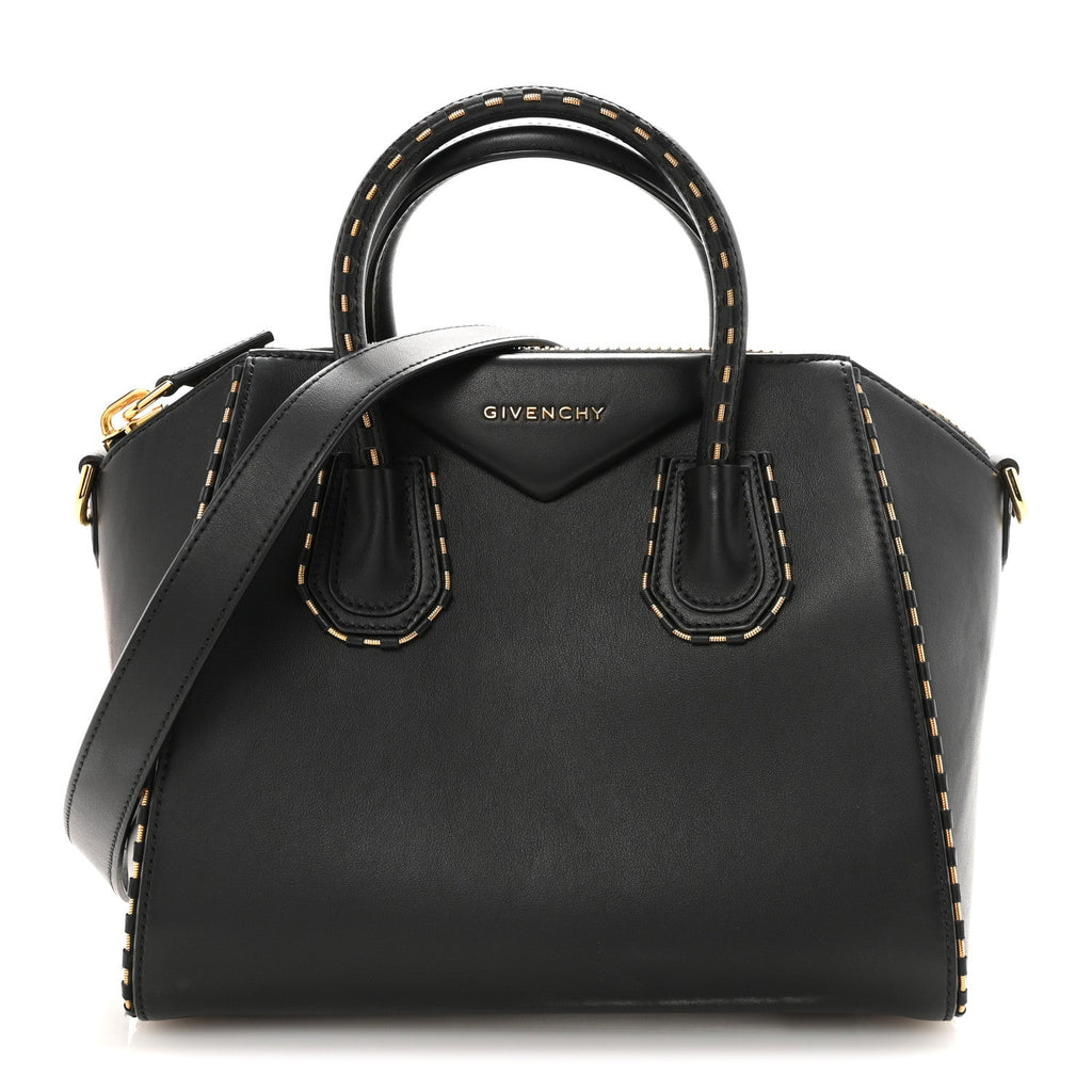 Calfskin Chain Detail Small Antigona Black