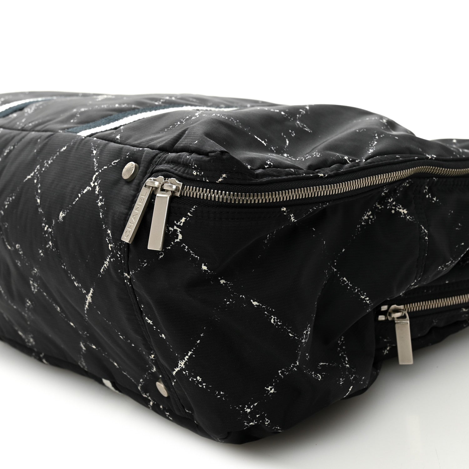 Nylon Large Travel Duffle Bag Black