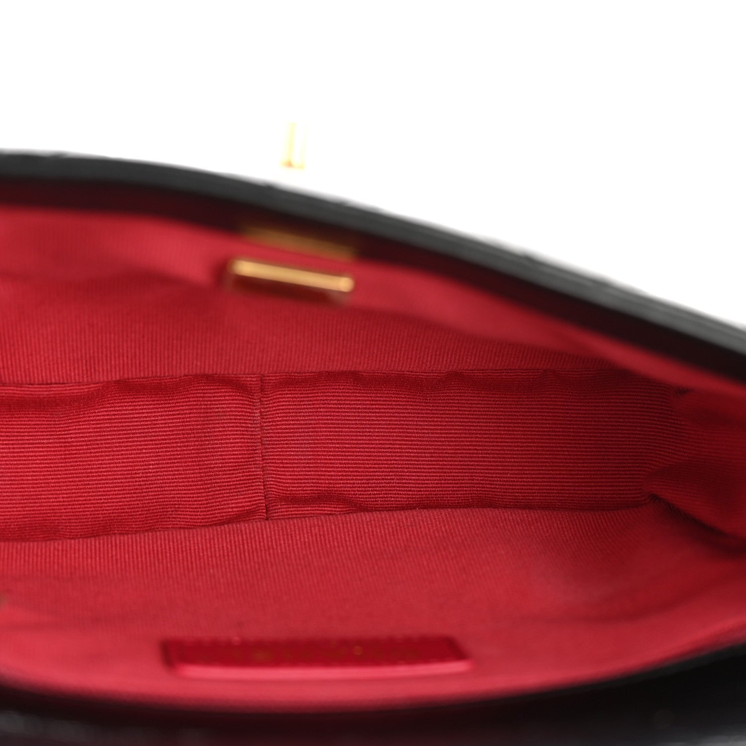 Glazed Calfskin Quilted Mini Pearl Side Flap Black