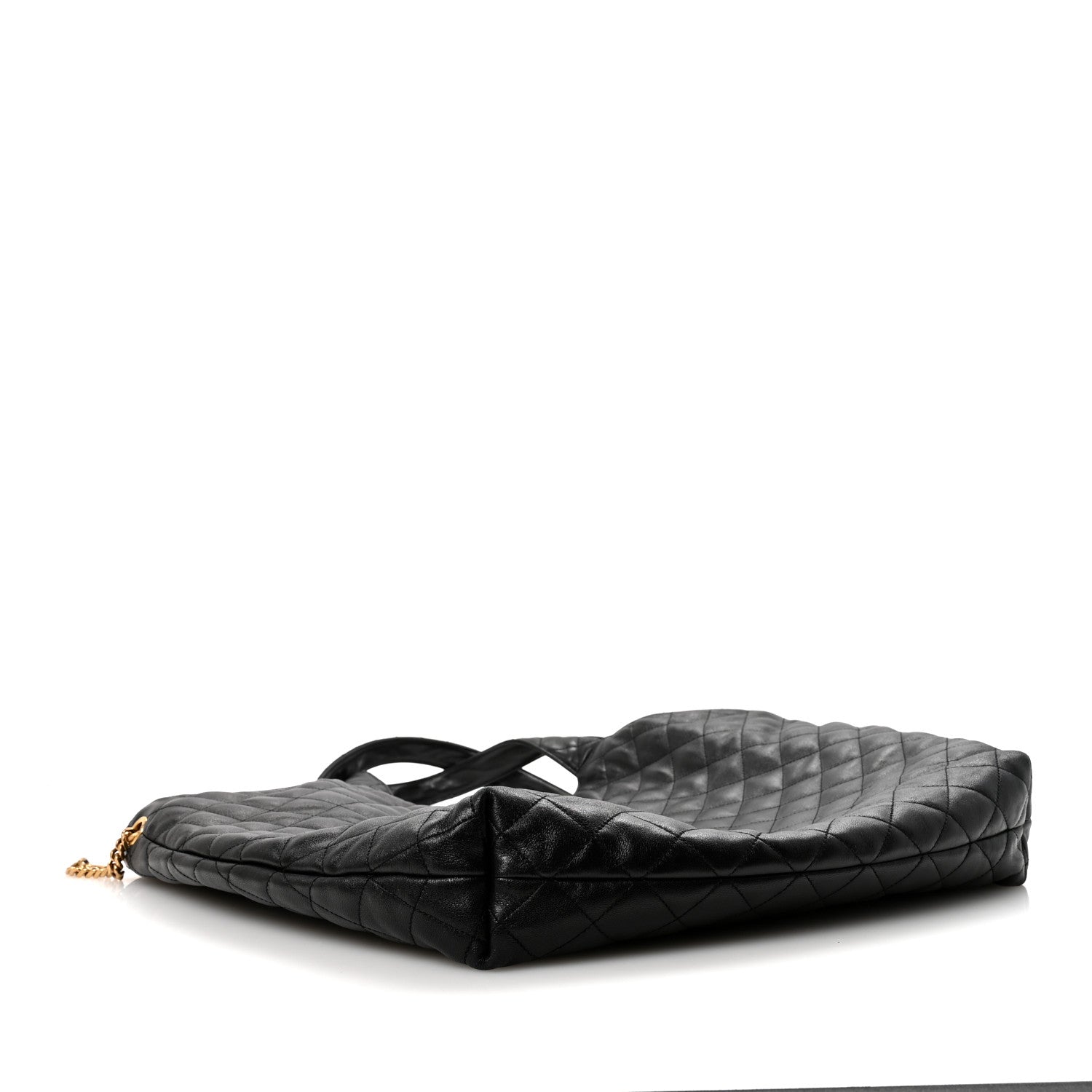 Lambskin Quilted Maxi Icare Shopping Tote Black