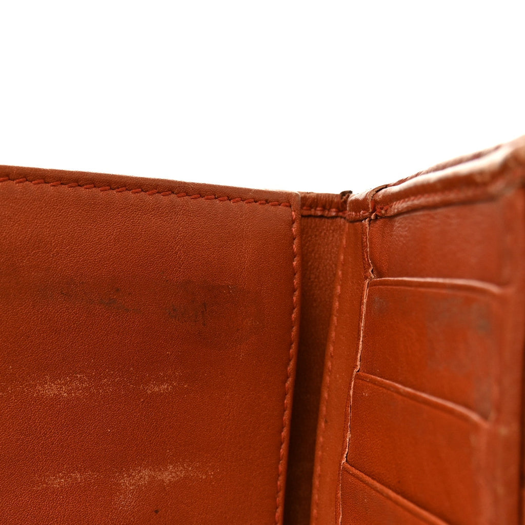Guccissima Signature Dice Continental Wallet Orange