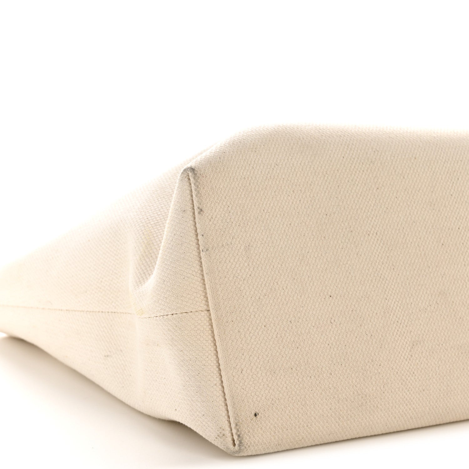 Canvas Calfskin Horizontal Cabas Natural Tan