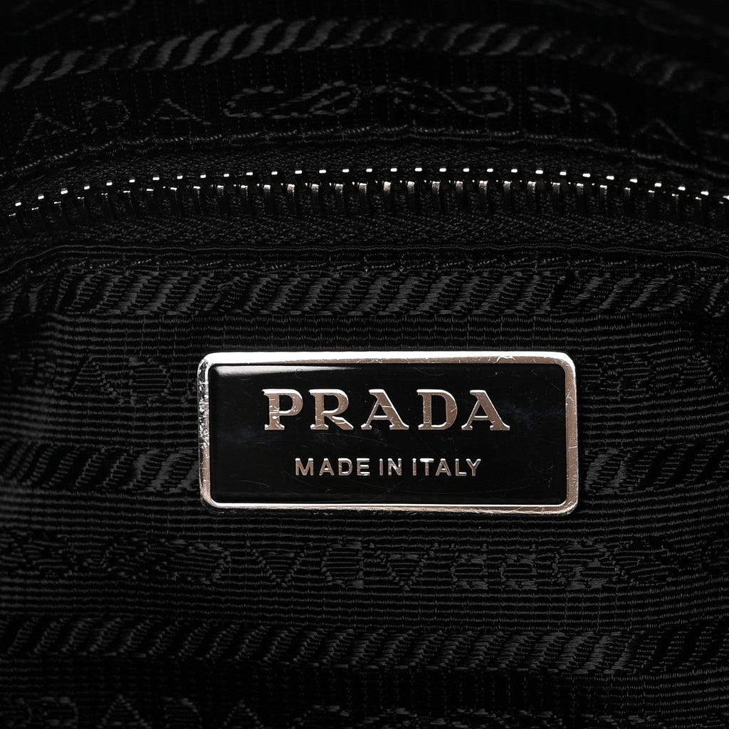 Re-Nylon Studded Shoulder Bag Black
