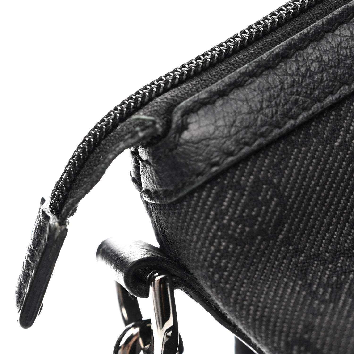 Nylon Monogram Medium GG Charm Dome Satchel Black
