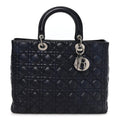 Lambskin Cannage Large Lady Dior Royal Blue