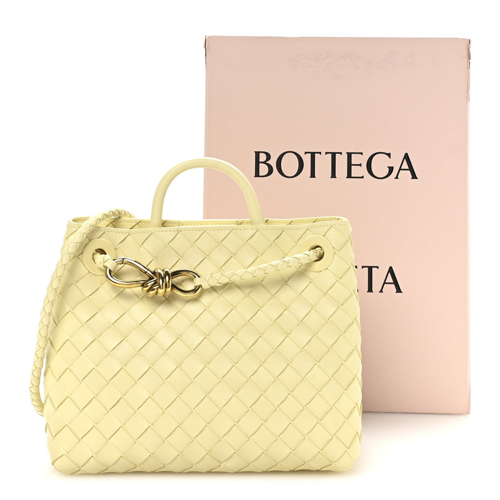 Nappa Intrecciato Small Andiamo Shoulder Bag Chamomile