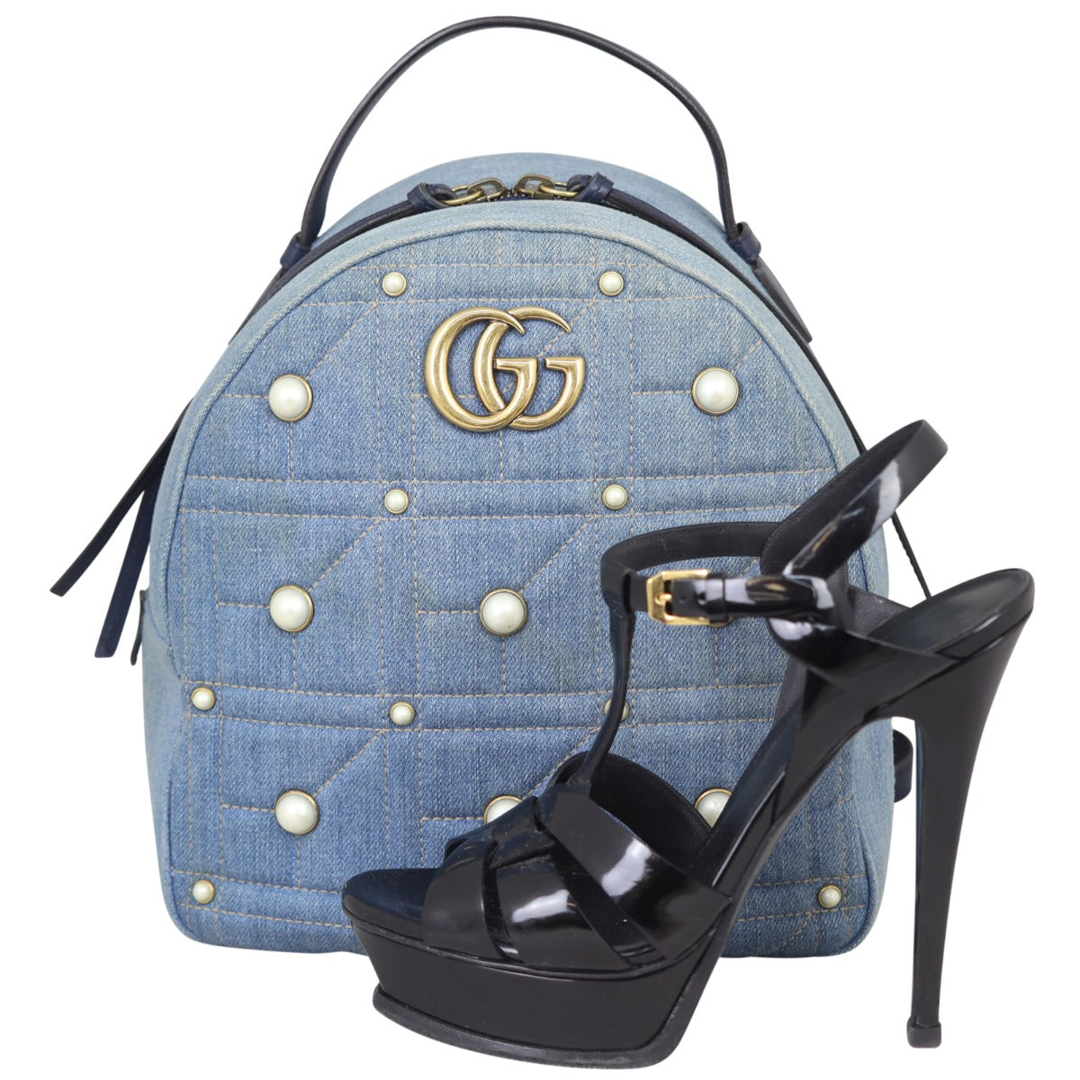 Gucci GG Marmont Denim Backpack