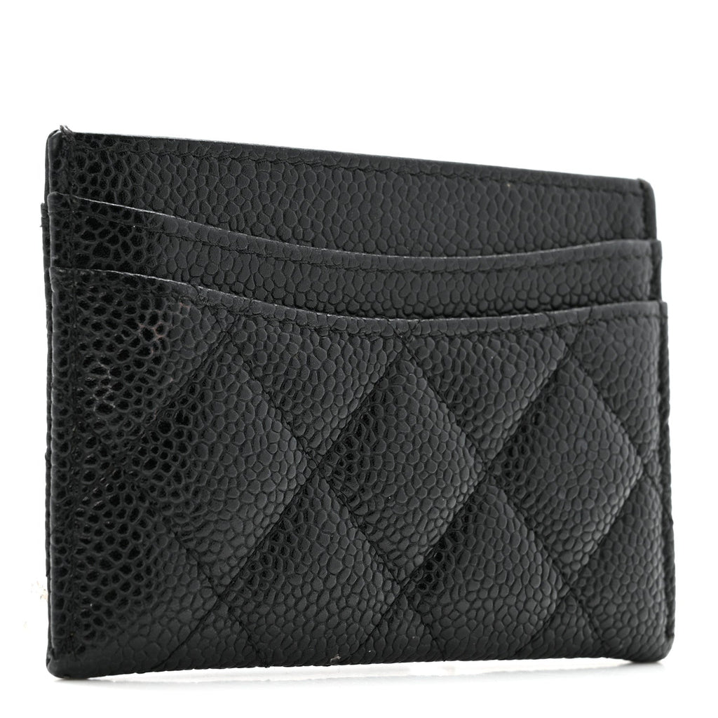 Caviar Quilted  Holder Black