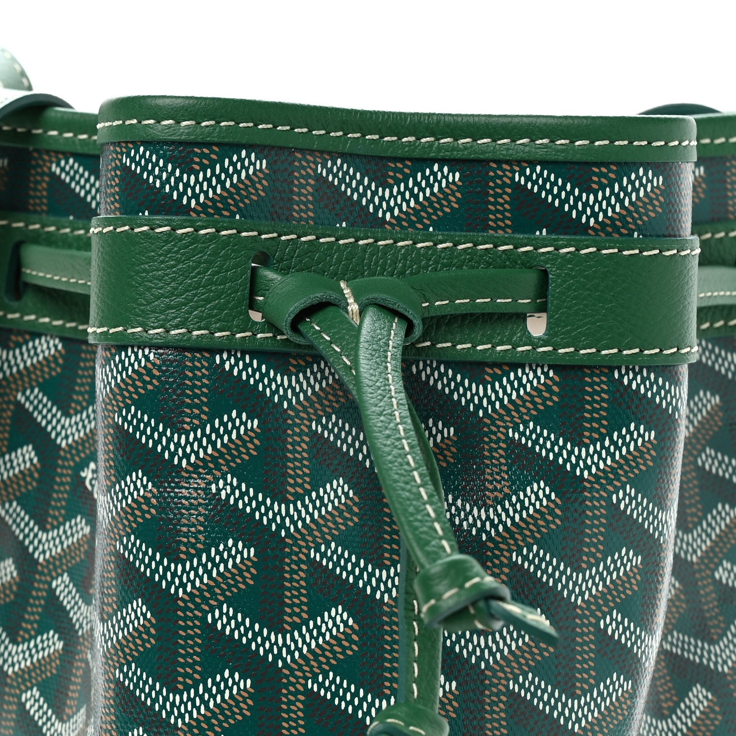 Goyardine Petit Flot Bucket Bag PM Green