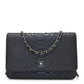 Snakeskin Wallet On Chain WOC Navy