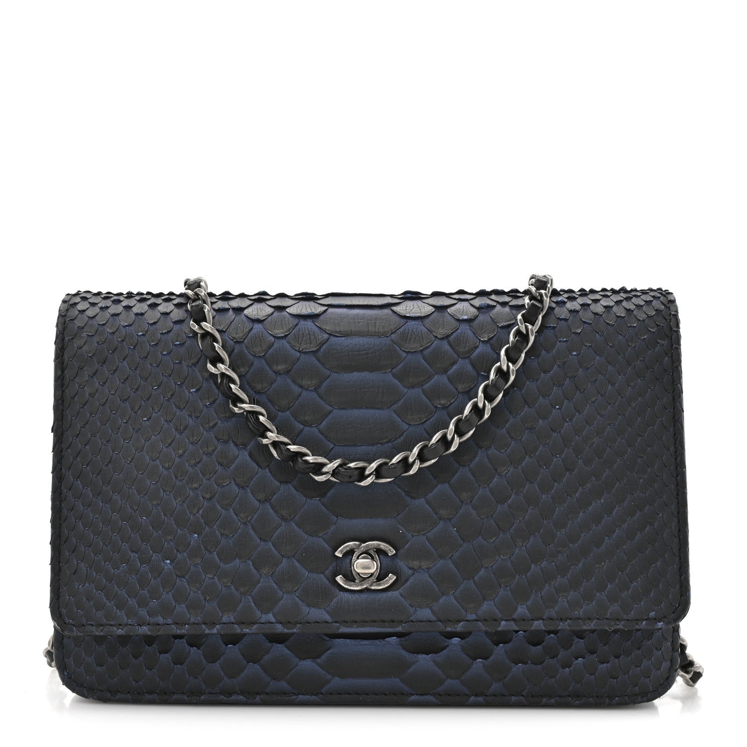 Snakeskin Wallet On Chain WOC Navy