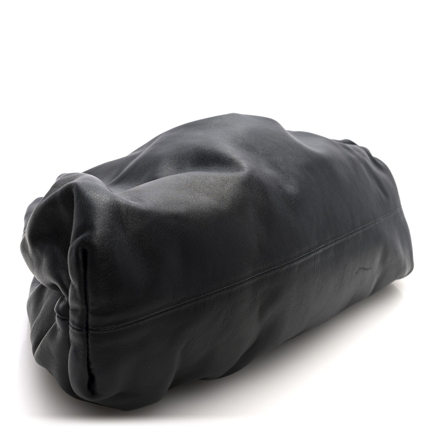Smooth Butter Calf The Pouch Oversized Clutch Black