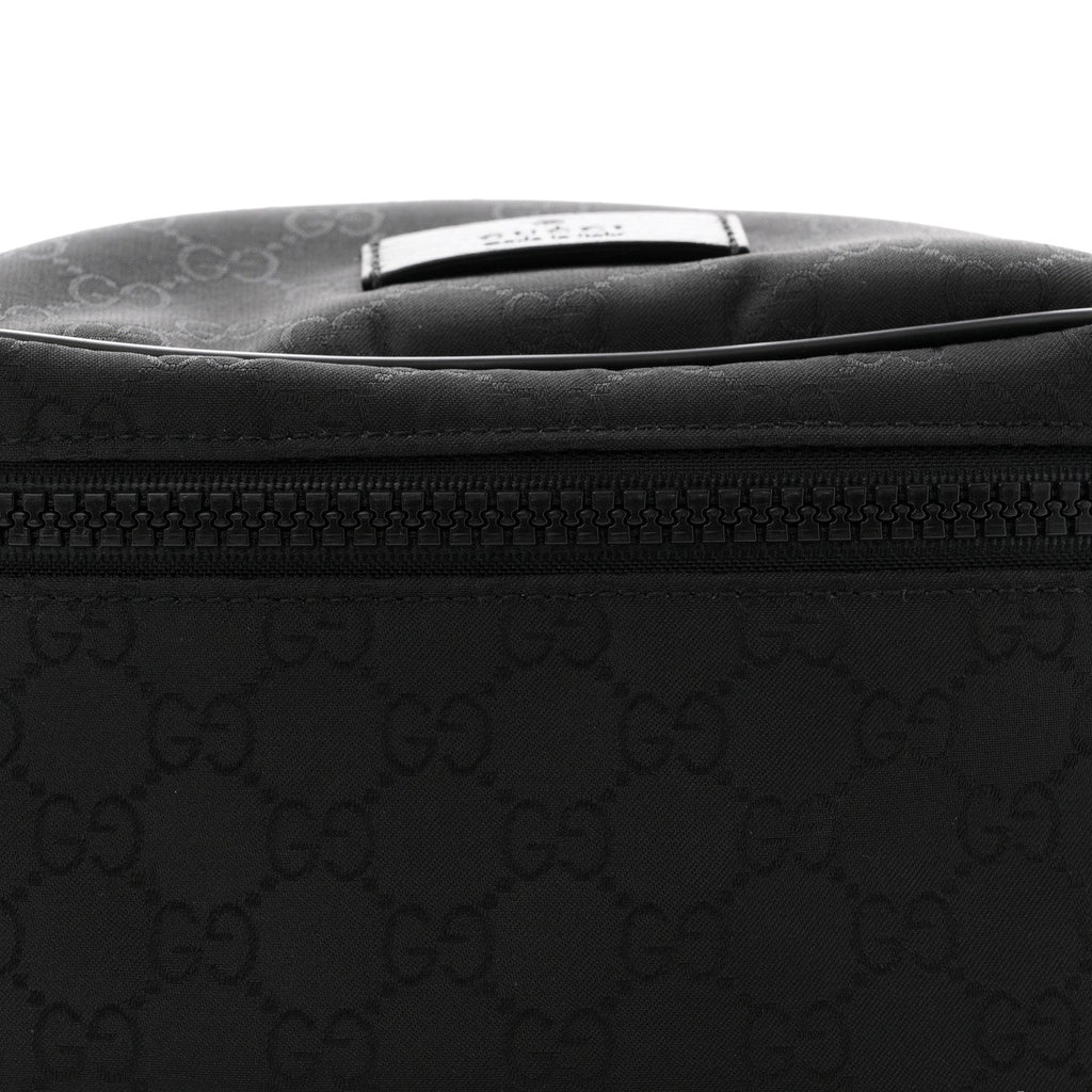 Nylon Monogram Fanny Pack Belt Bag Black