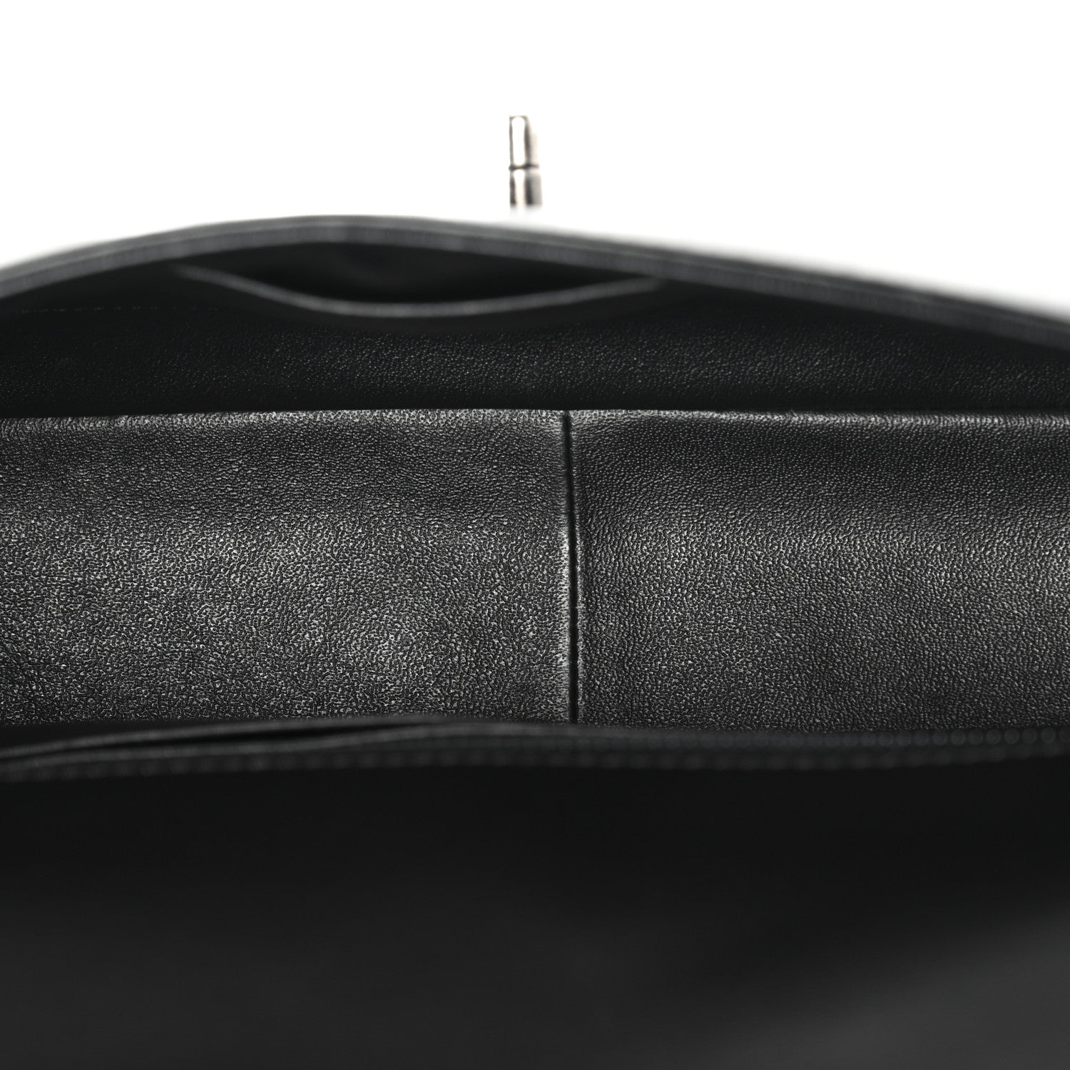 Calfskin Quilted Large Rock My Shoulder Flap Black