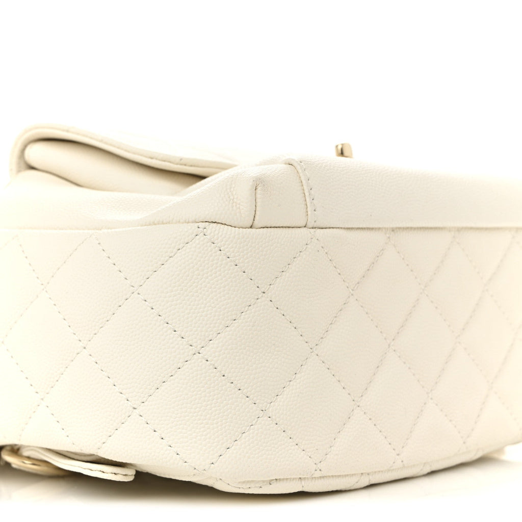 Caviar Quilted Small CC Day Backpack White