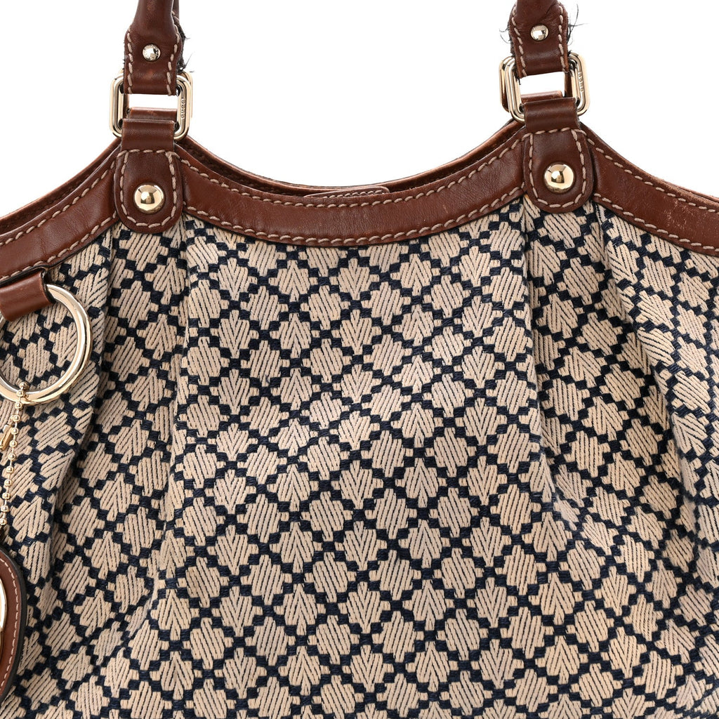 Diamante Medium Sukey Tote Brown