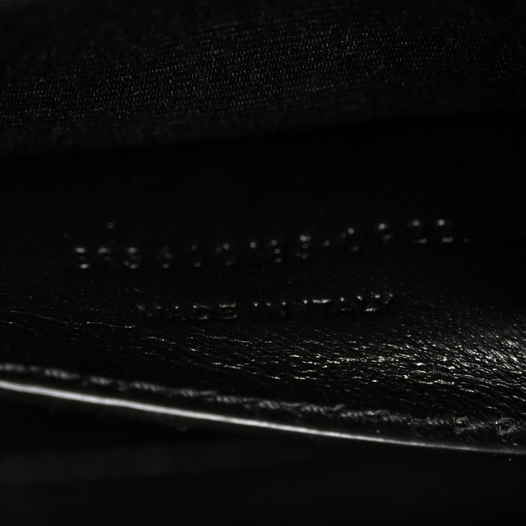 Grain De Poudre Textured Mixed Matelasse Triquilt Medium Monogram Monochrome Satchel Black