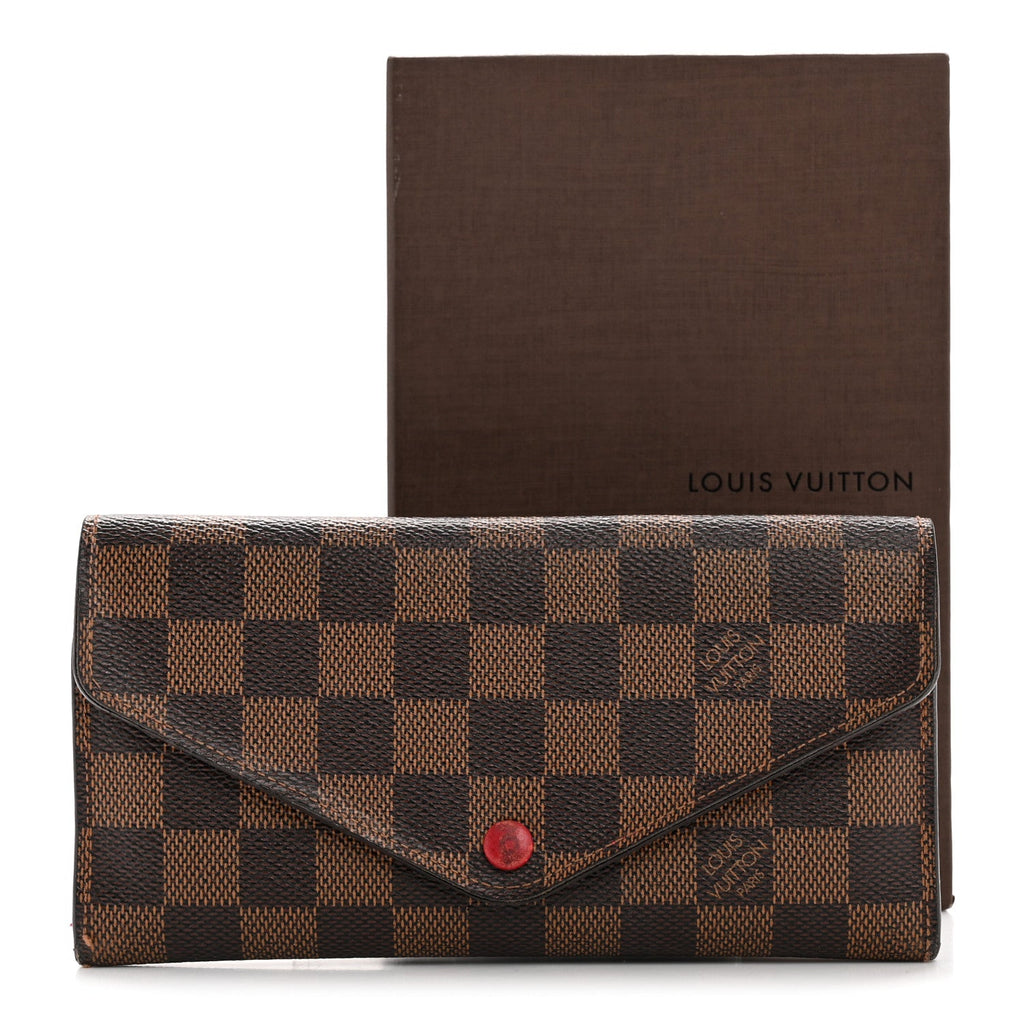 Damier Ebene Josephine Wallet Red