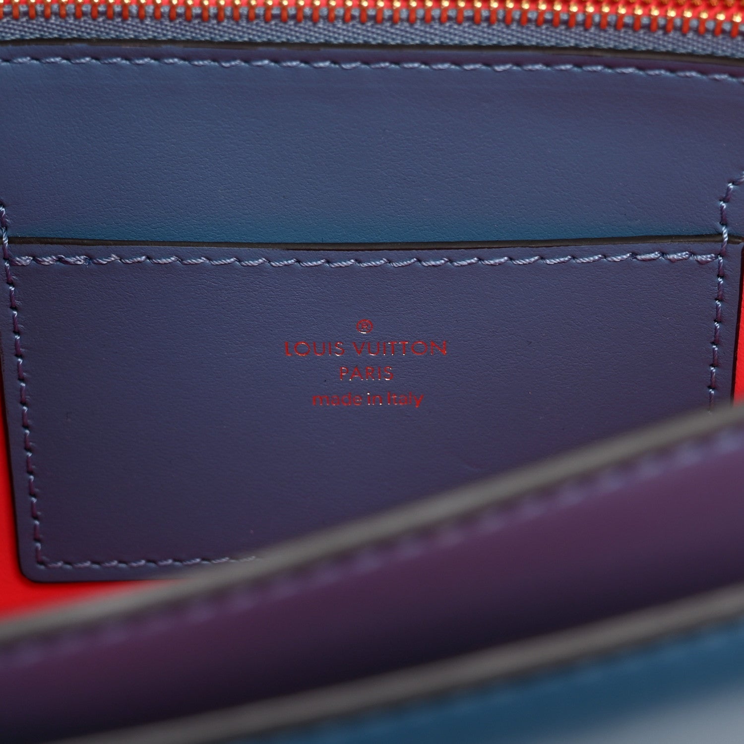 Smooth Calfskin LV Pont 9 Blue Orage