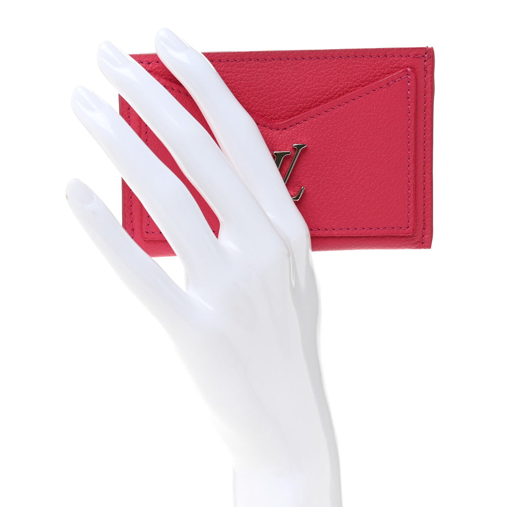 Calfskin Lockme  Holder Hot Pink