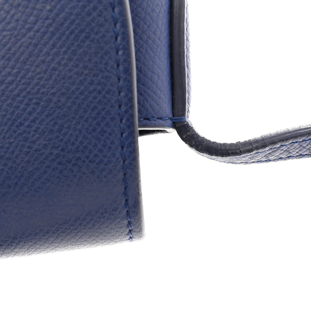 Grained Calfskin Small Trotteur  Indigo