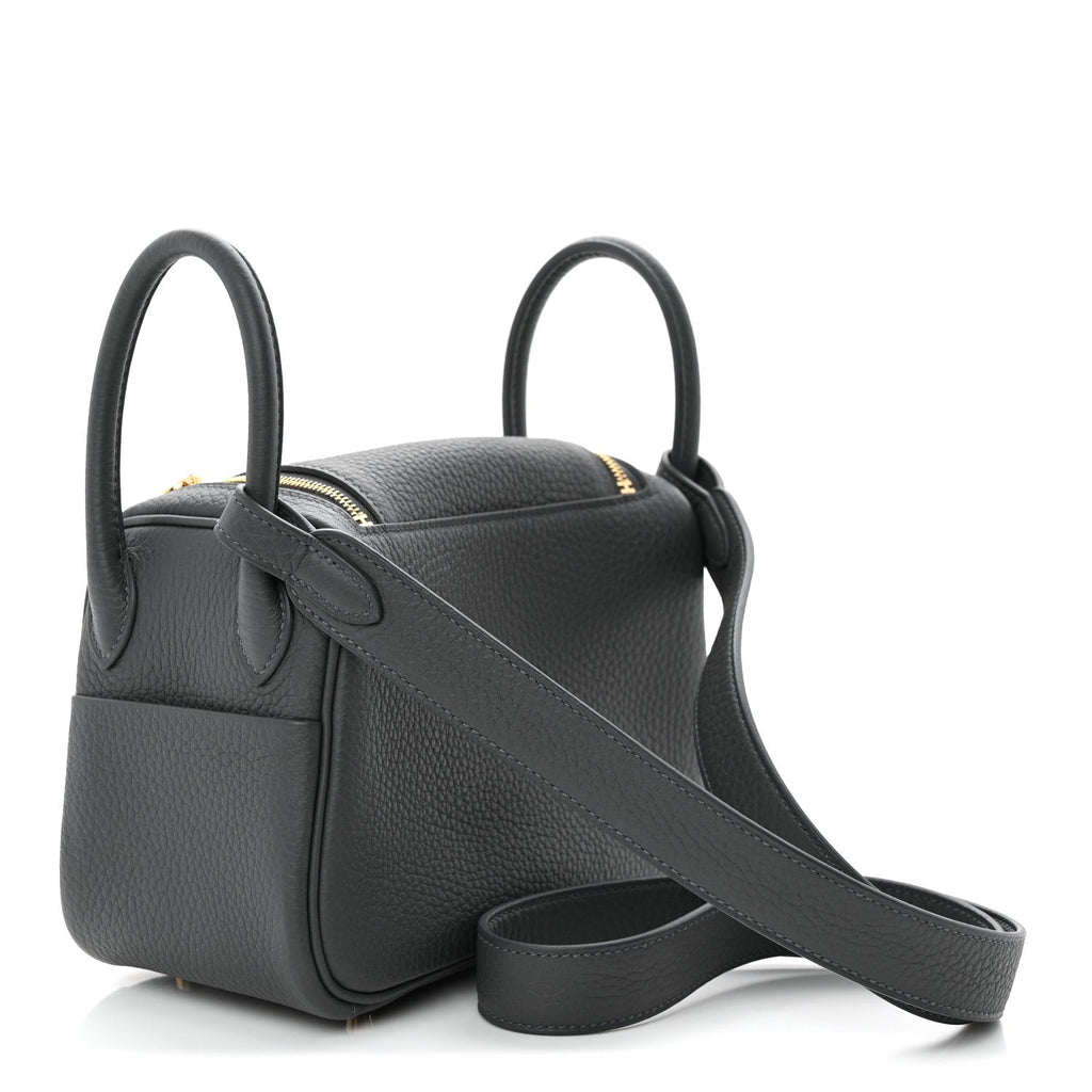 Taurillon Clemence Mini Lindy 20 Gris Misty