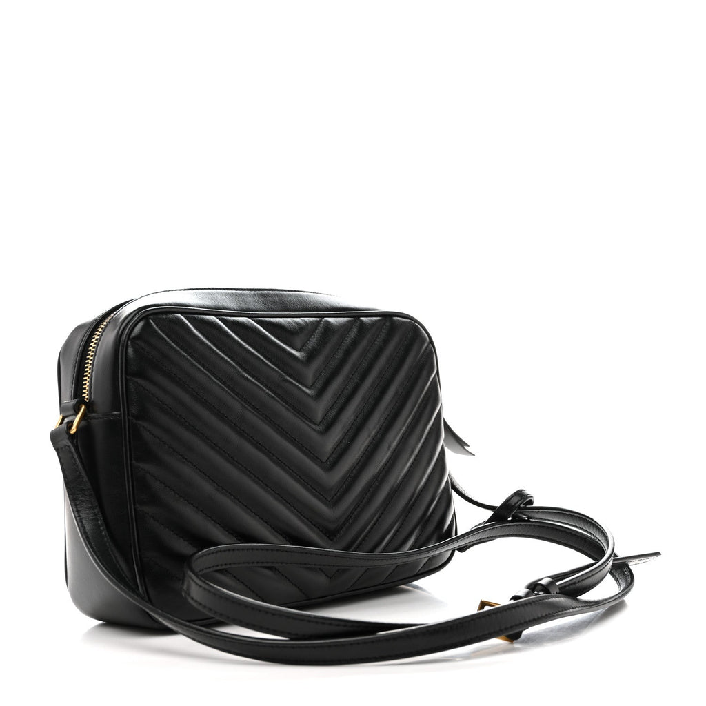Calfskin Matelasse Monogram Lou Camera Bag Black