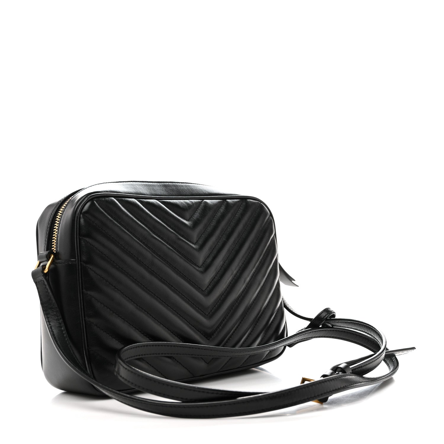 Calfskin Matelasse Monogram Lou Camera Bag Black