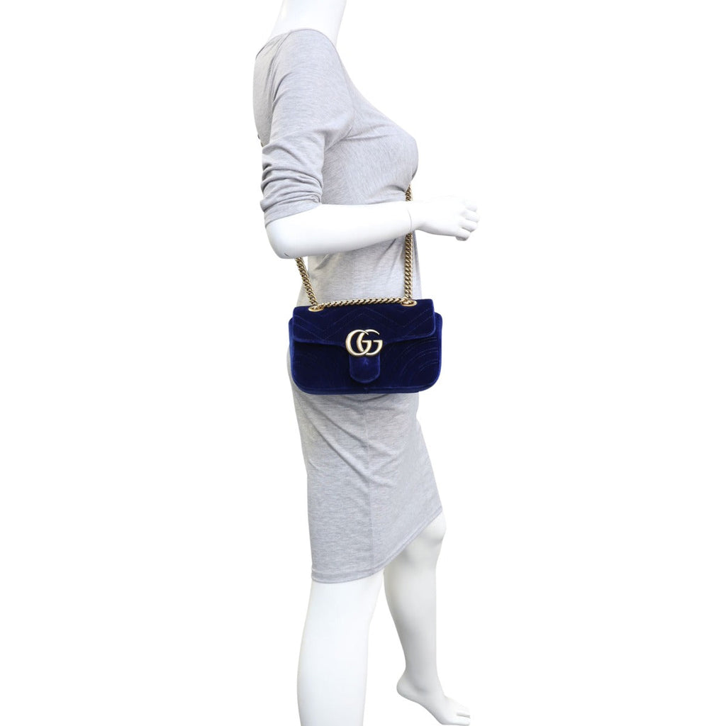 Gucci GG Marmont Velvet Mini Shoulder Bag