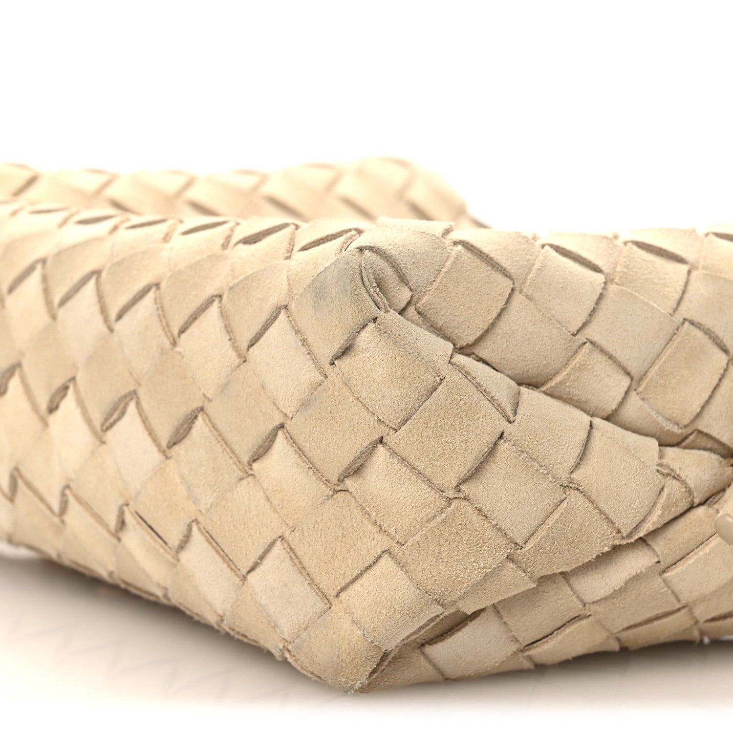Suede Intrecciato Small Loop Camera Bag Sand