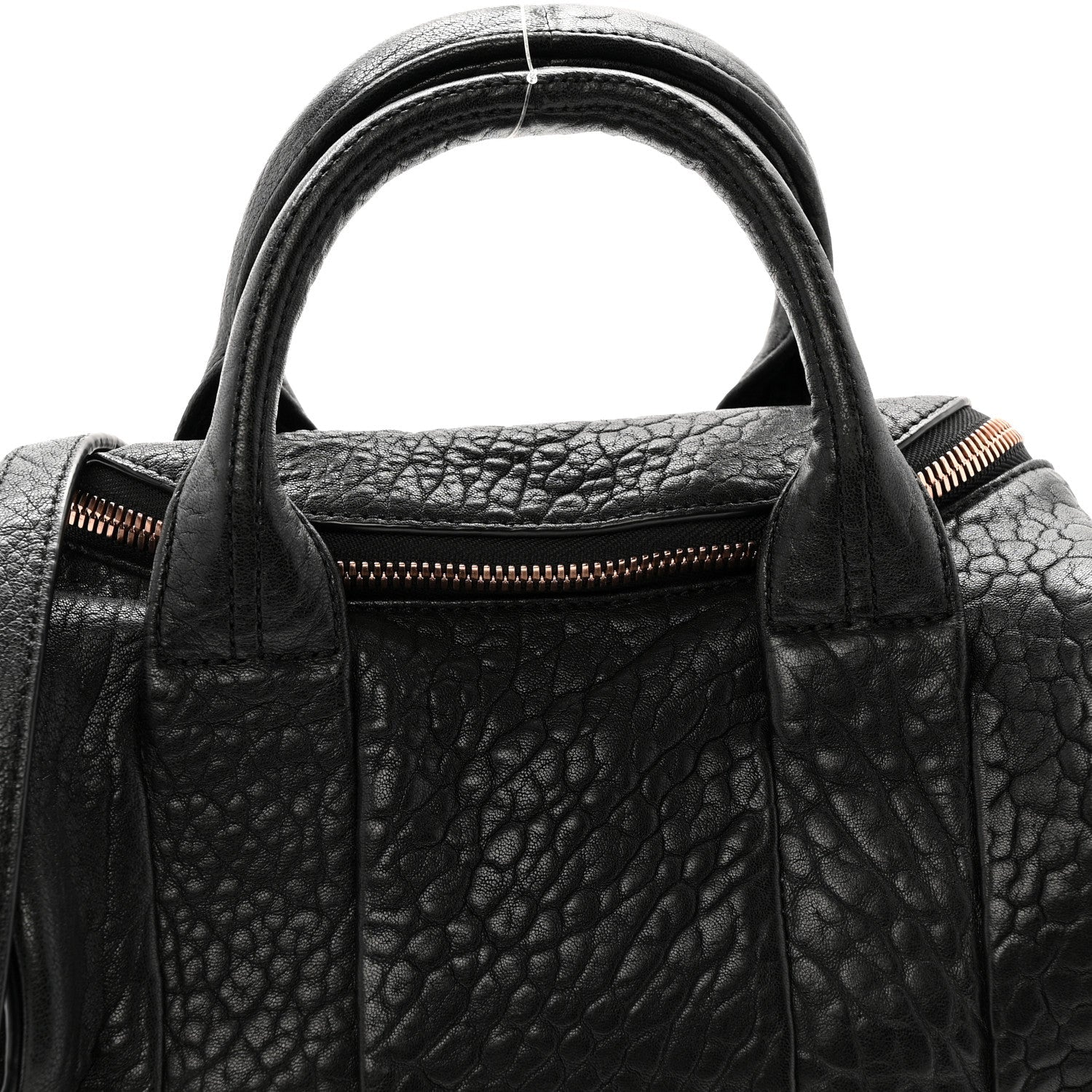 Pebbled Lambskin Rockie Black Rose Gold Hardware