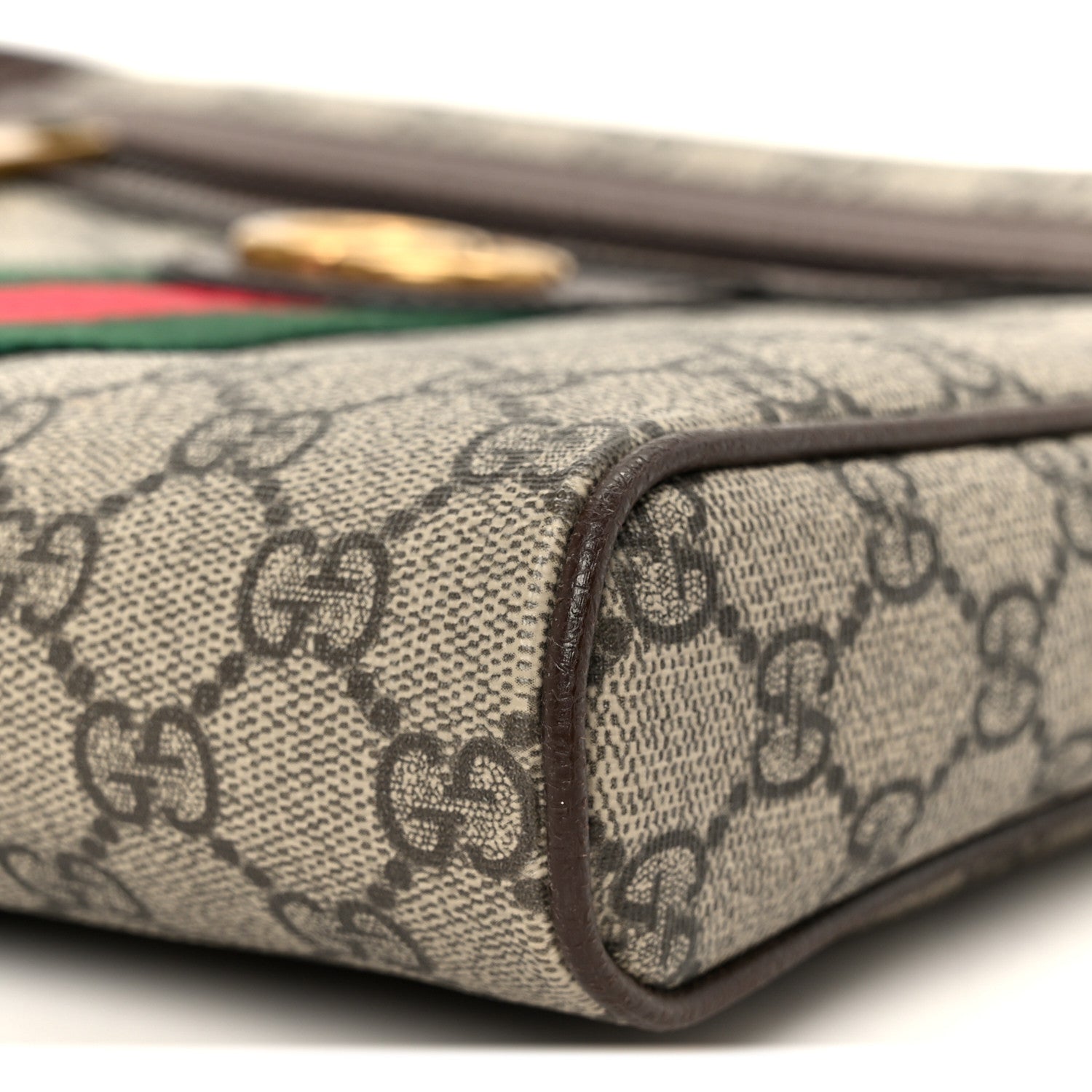 GG Supreme Monogram Web Small Ophidia Messenger Bag Brown