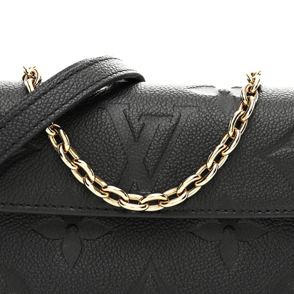 Empreinte Monogram Giant Ivy Wallet On Chain Black