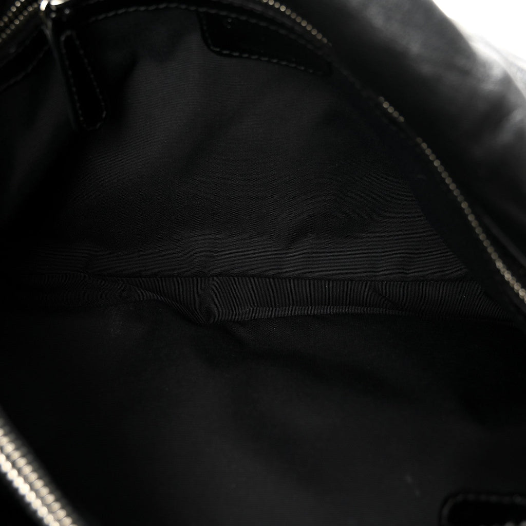 Patent Lambskin Cannage Rendezvous Flap Black