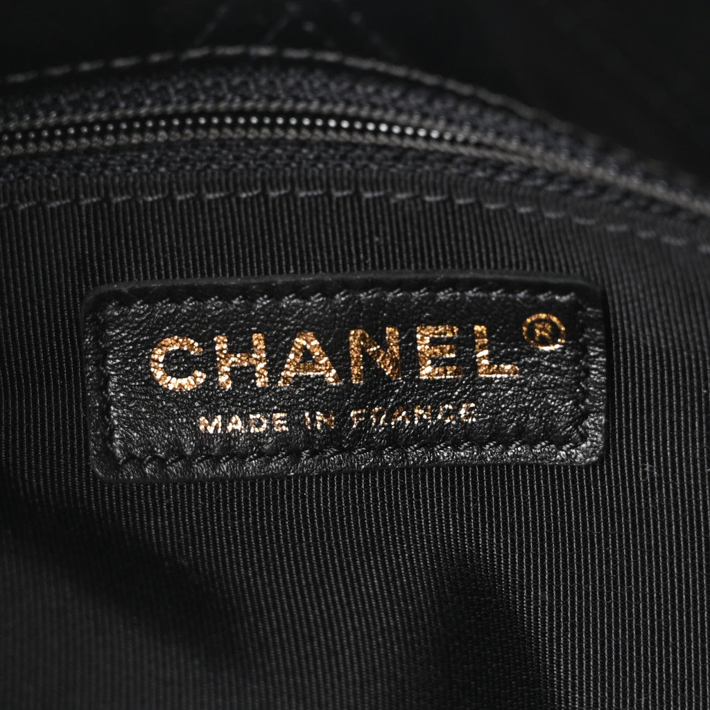 Lambskin Quilted Pearl Studded Flap Black