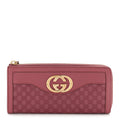 Microguccissima Sukey Zip Around Wallet Vintage Rose