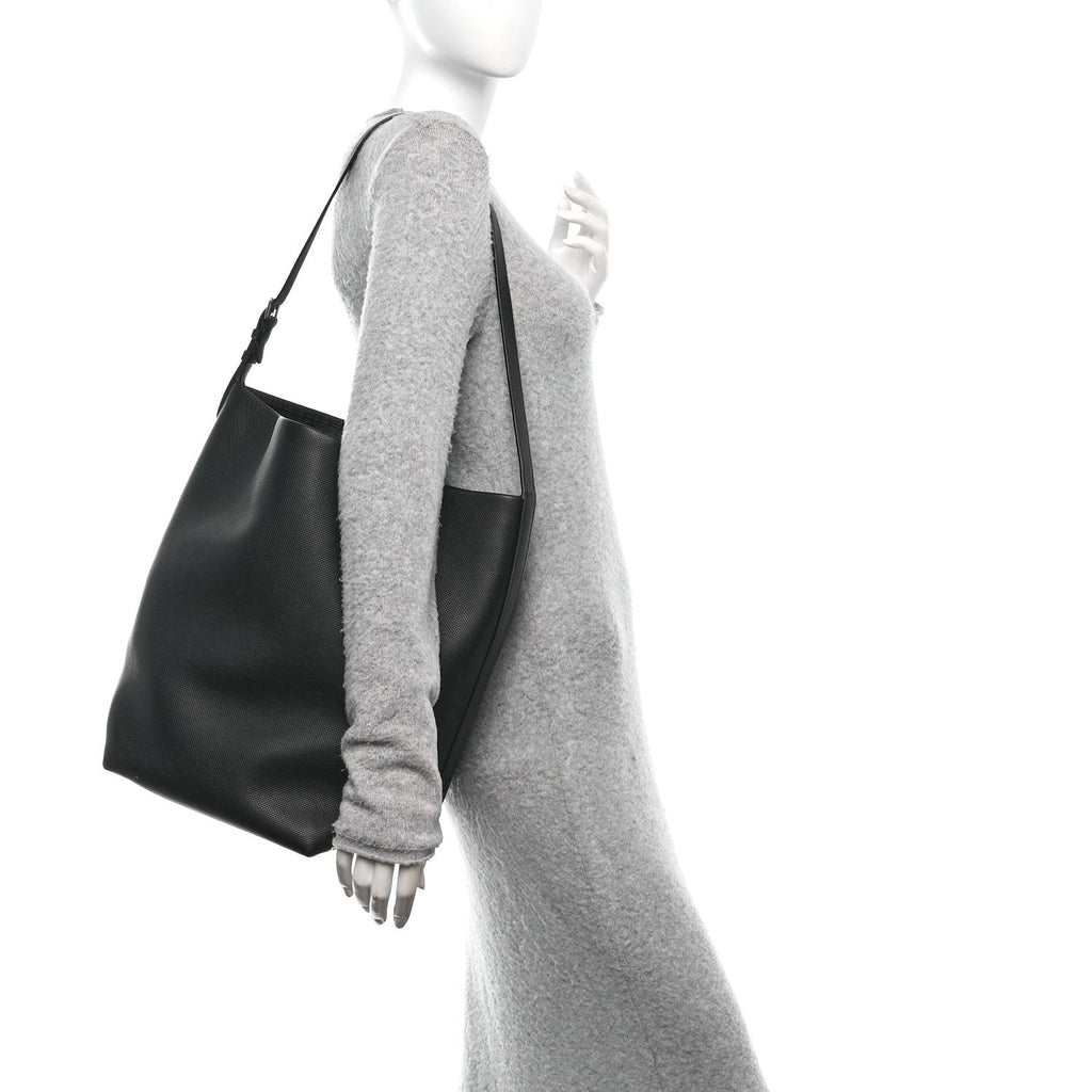 Grained Calfskin Large N/S Park Tote Black