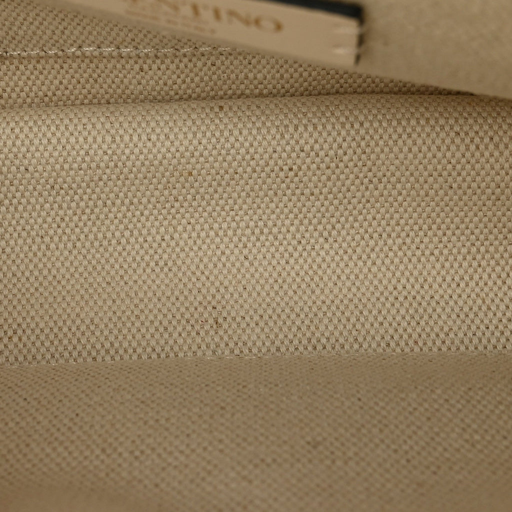 Knit Large Roman Stud Shoulder Bag Ecru