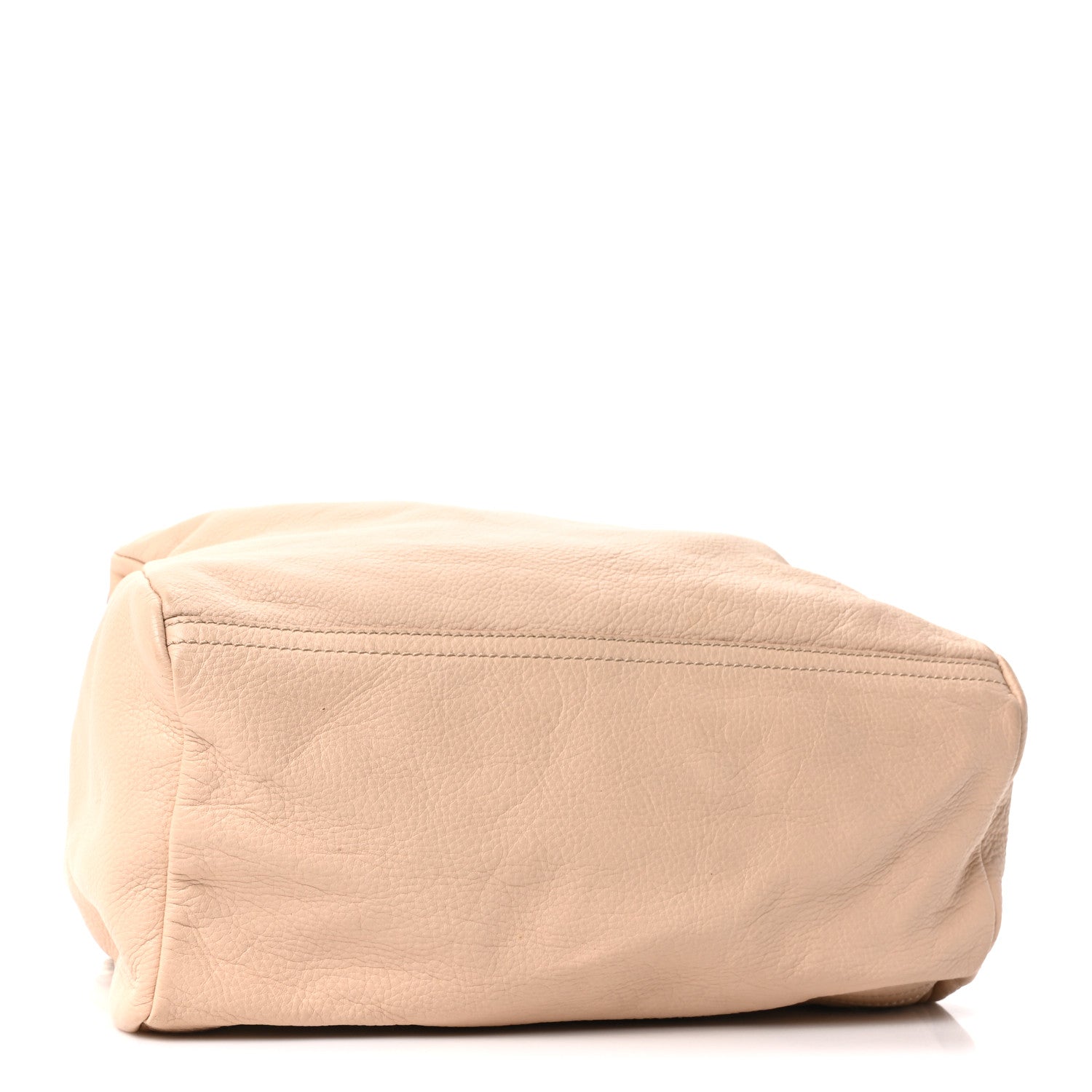 Bubble Calfskin Studded Pandora Light Beige