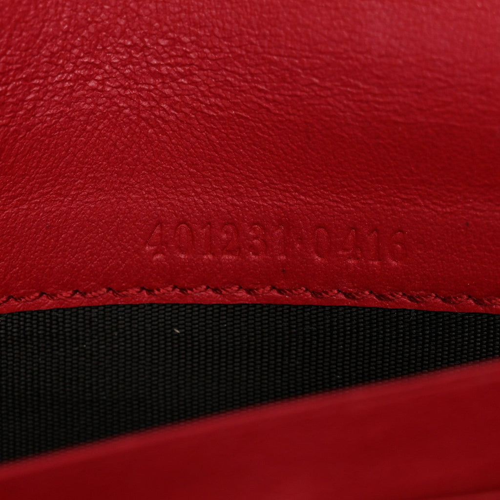 GG Supreme Monogram Mini Dionysus Chain Wallet Beige Vulcanic Red