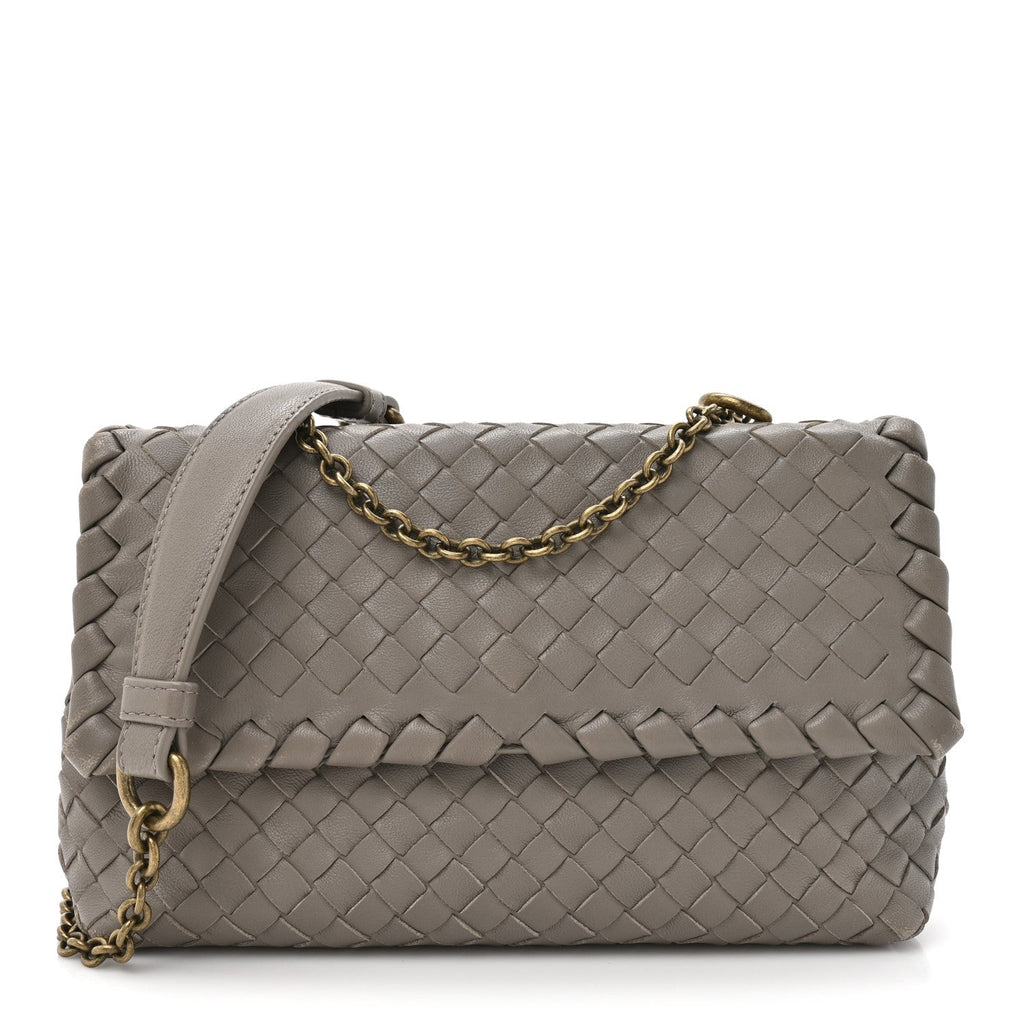 Nappa Intrecciato Baby Olimpia Shoulder Bag Shadow