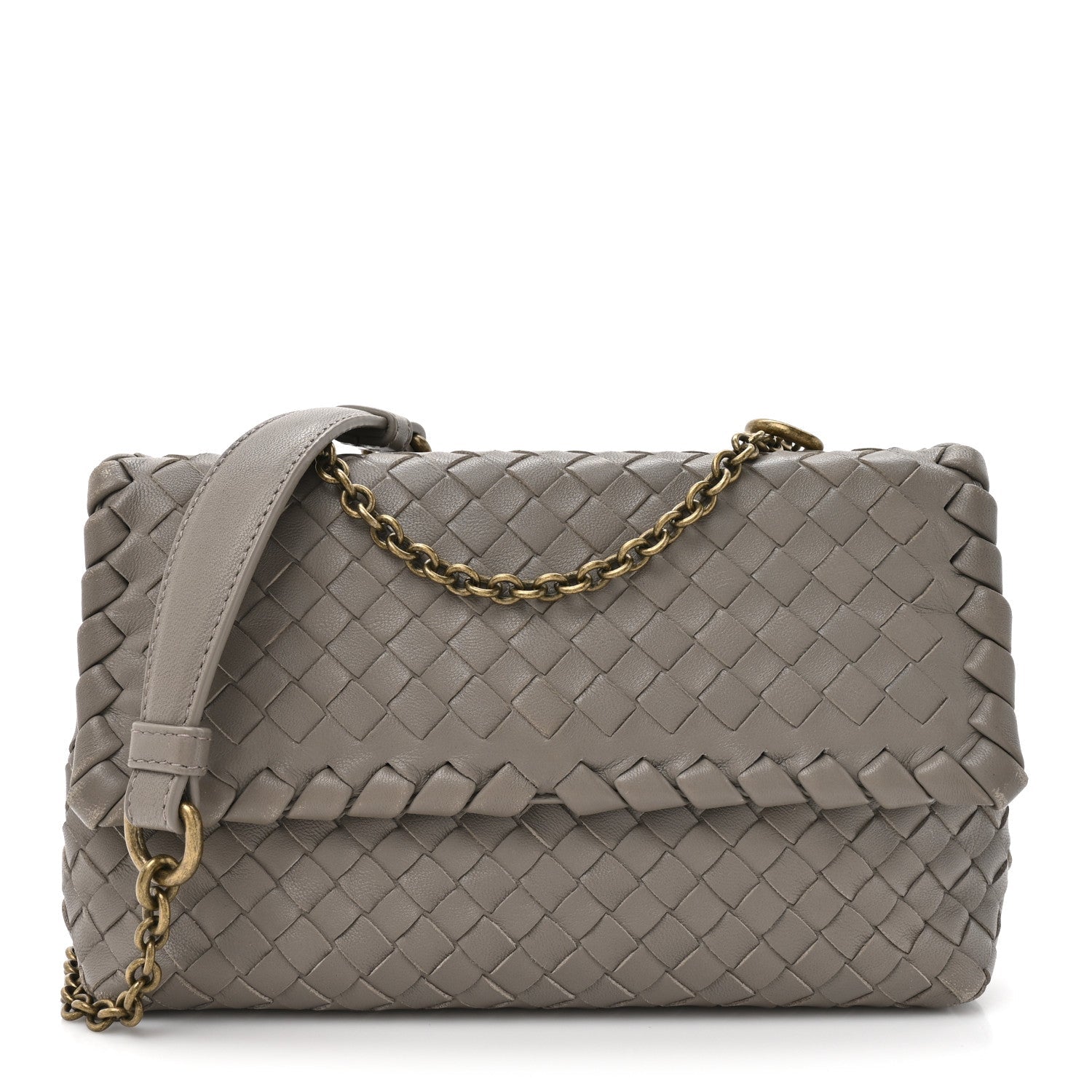 Nappa Intrecciato Baby Olimpia Shoulder Bag Shadow
