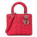 Grained Calfskin Cannage Medium Lady Dior Pink