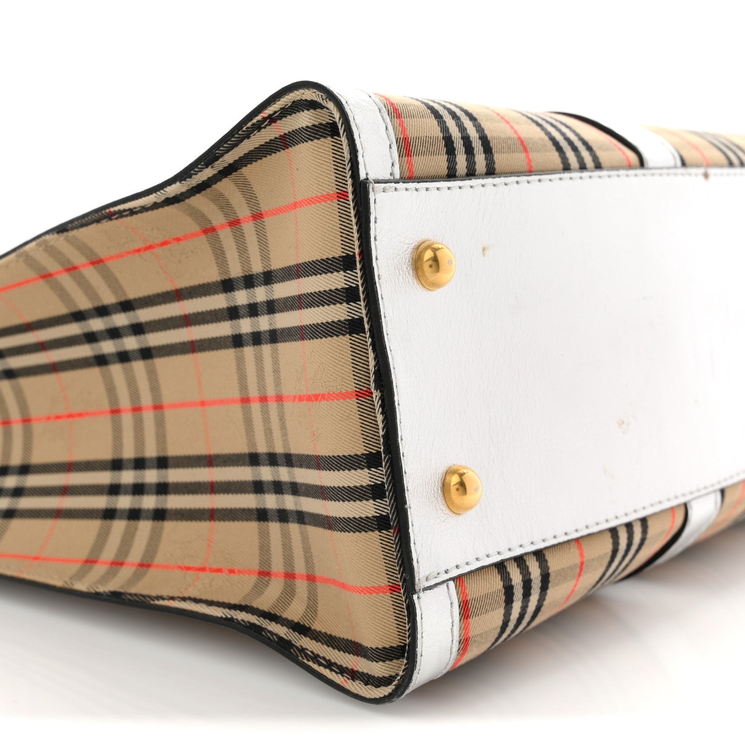 Metallic Calfskin 1983 Knight Check Link Zip Tote Silver
