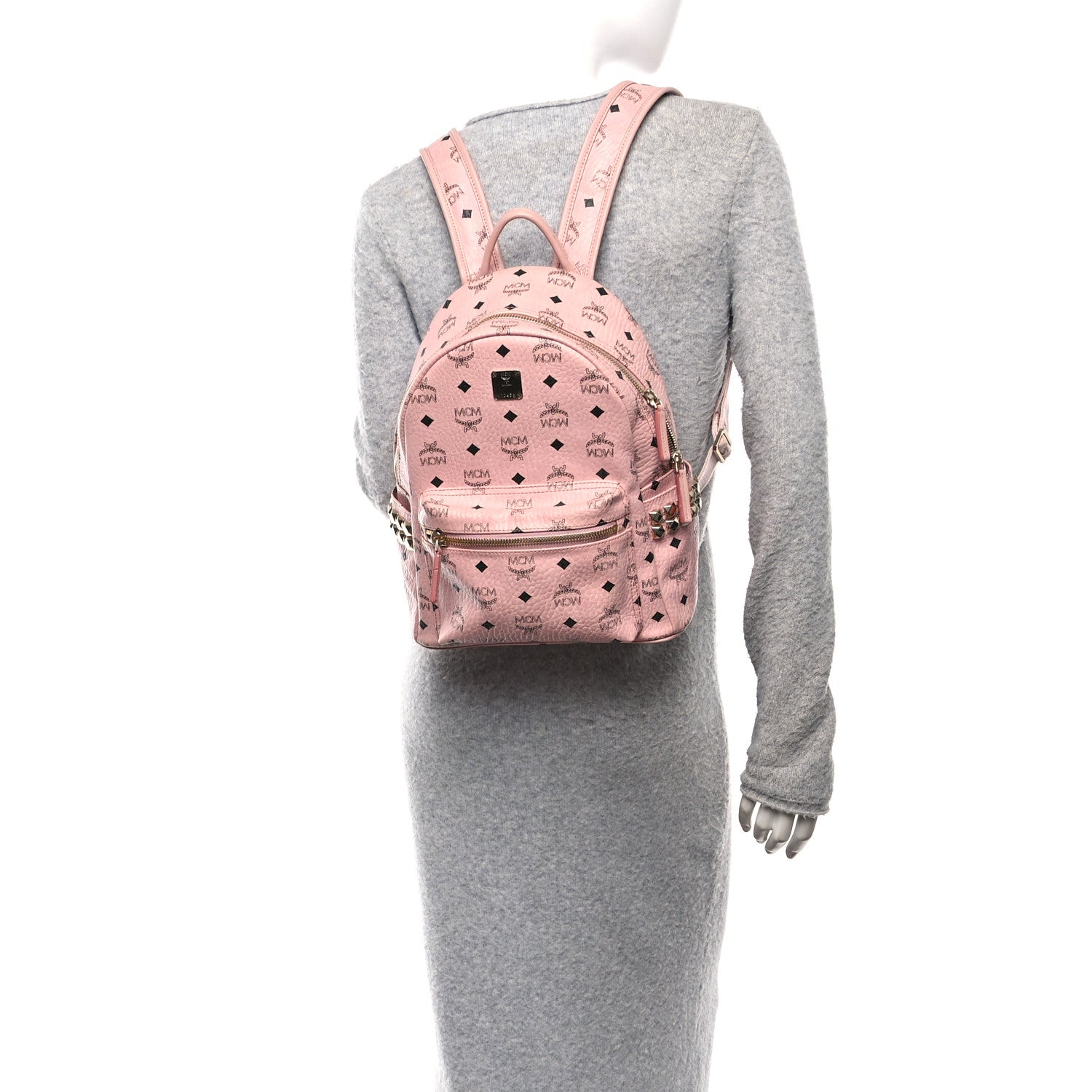 Visetos Small Side Stud Stark Backpack Soft Pink