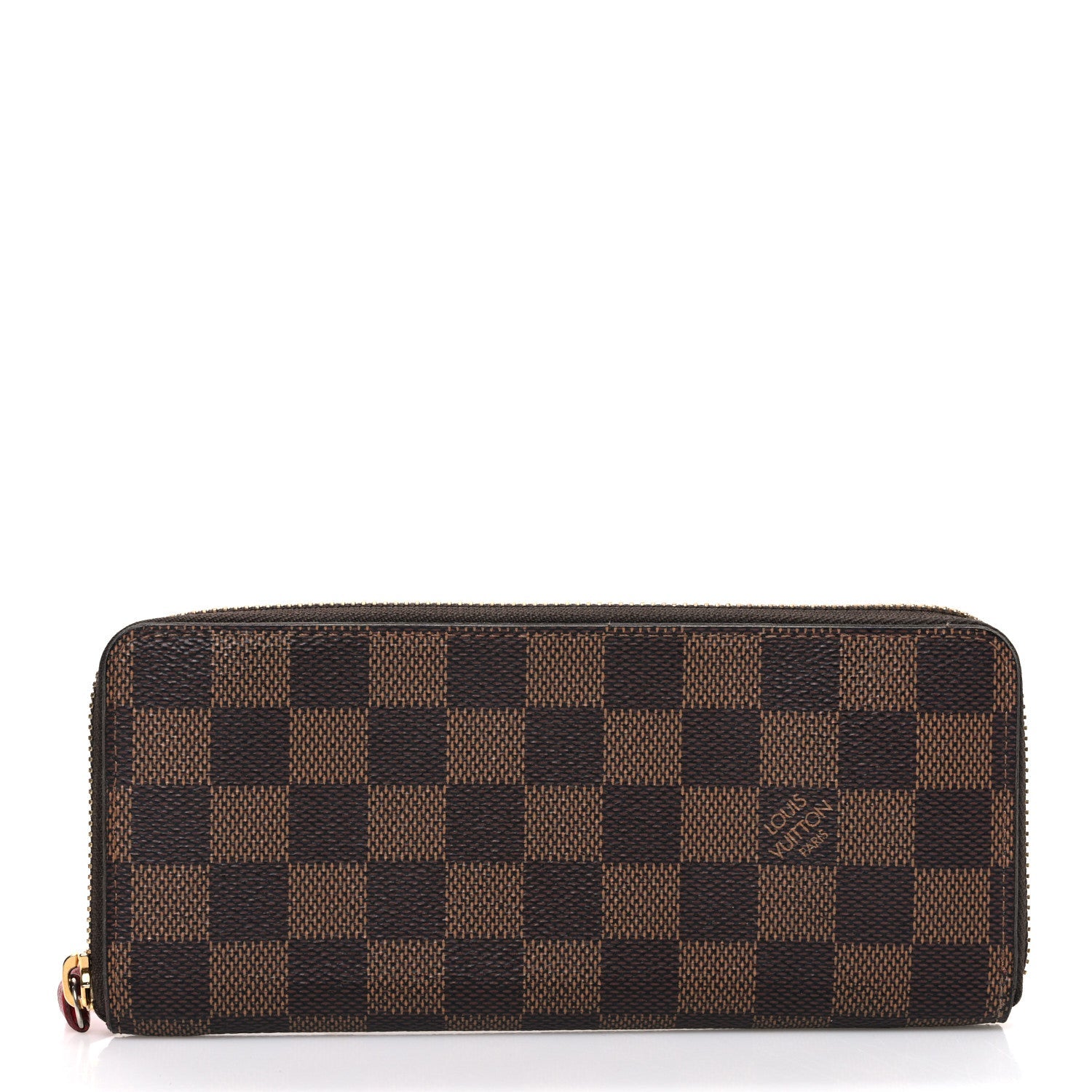 Damier Ebene Clemence Wallet Cherry