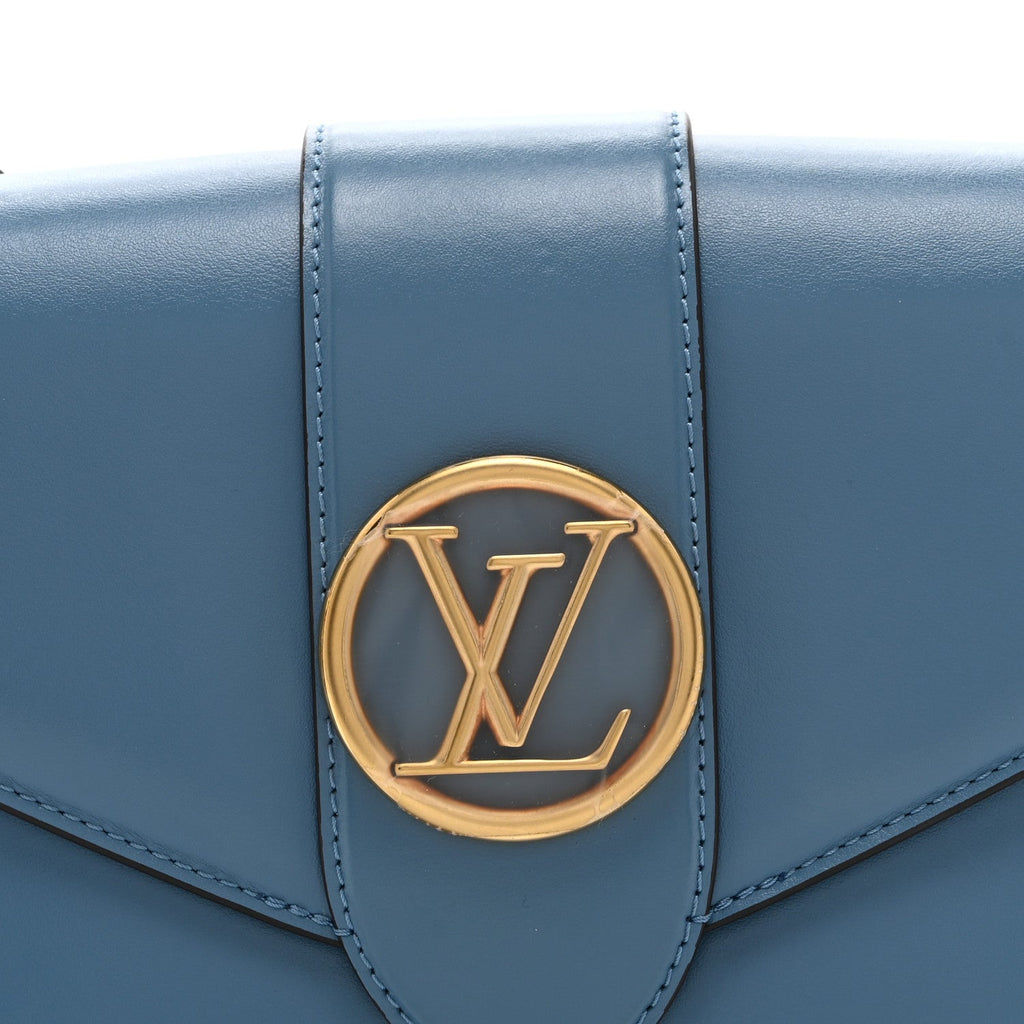 Smooth Calfskin LV Pont 9 Blue Orage