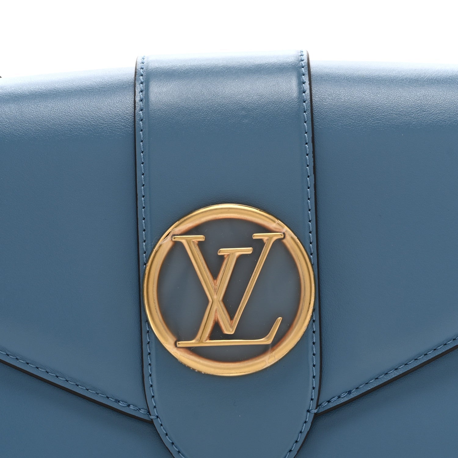 Smooth Calfskin LV Pont 9 Blue Orage