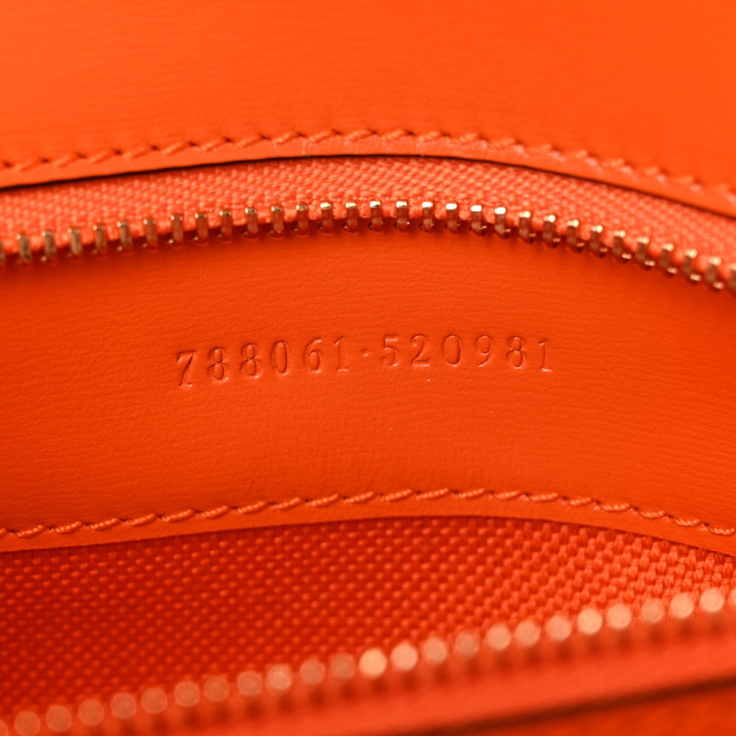 GG Monogram Textured Dollar Calfskin Small Luce Shoulder Bag Orange