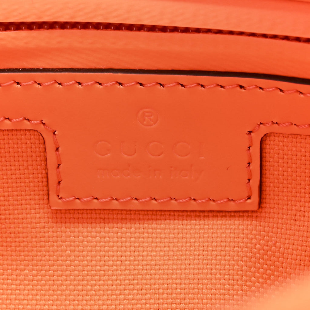 Rubber Effect Monogram GG Belt Bag New Orange Fluo